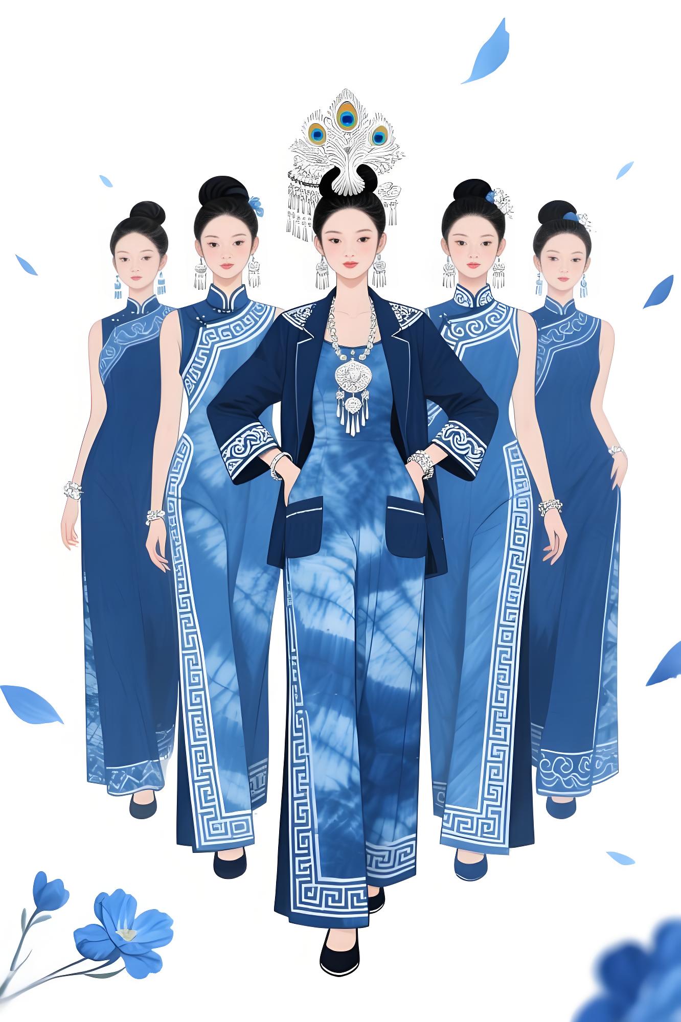 星轨织梦：靛蓝回纹绘就非遗新章（图ZMTUxMzE1MjQ=） - 观点 - 站酷设计师欲阳城原创素材 - 站酷ZCOOL
