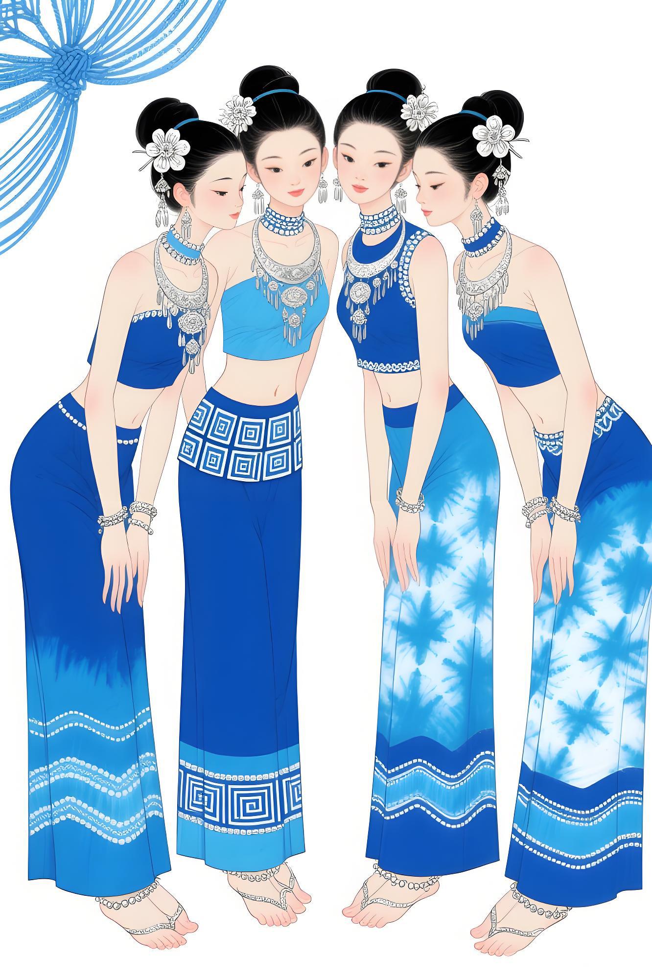 静水深流：手绘蓝韵织就时空回响（图ZMTUxMzE1NjQ=） - 观点 - 站酷设计师欲阳城原创素材 - 站酷ZCOOL
