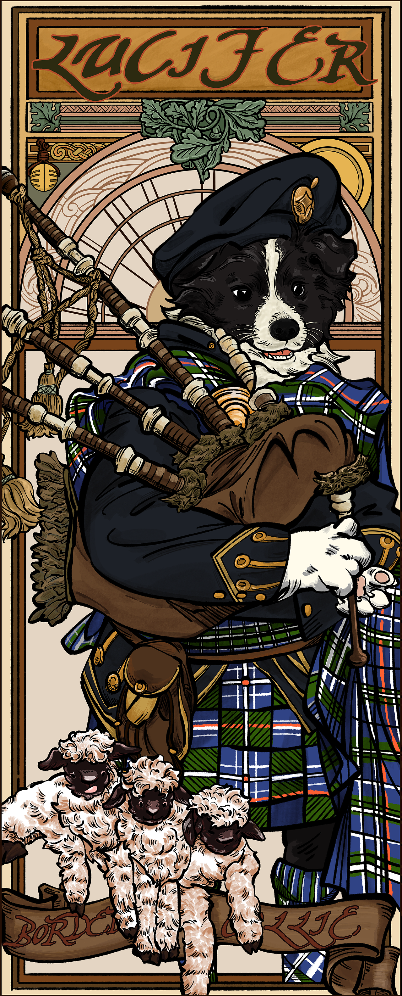 穆夏世界中的小狗（一）（圖ZMzkyNTY2NjE2） - 商業(yè)插畫 - 站酷設(shè)計師辣辣柴原創(chuàng)素材 - 站酷ZCOOL