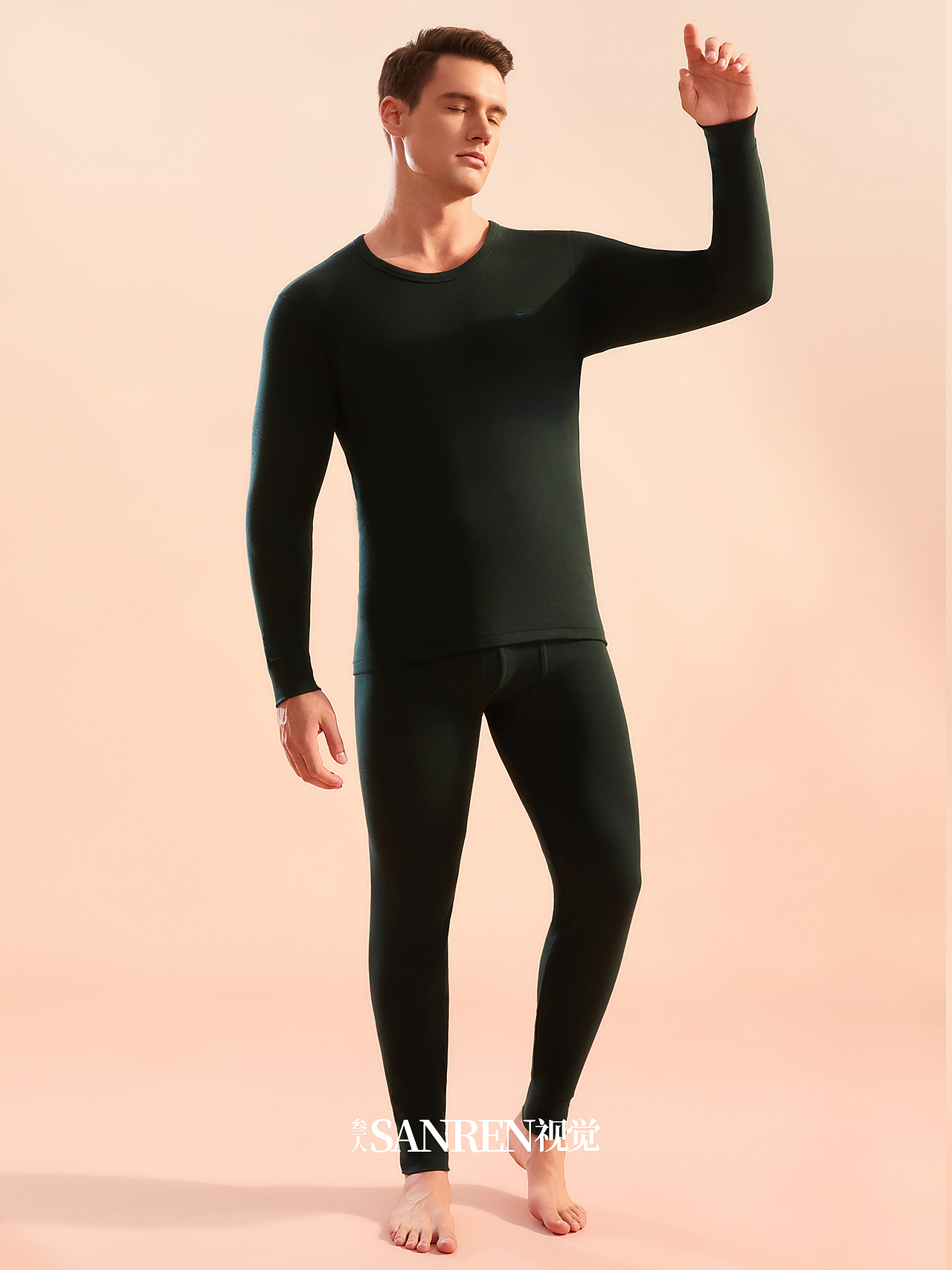 保暖内衣拍摄 模特拍摄 秋衣秋裤 男女内衣拍摄