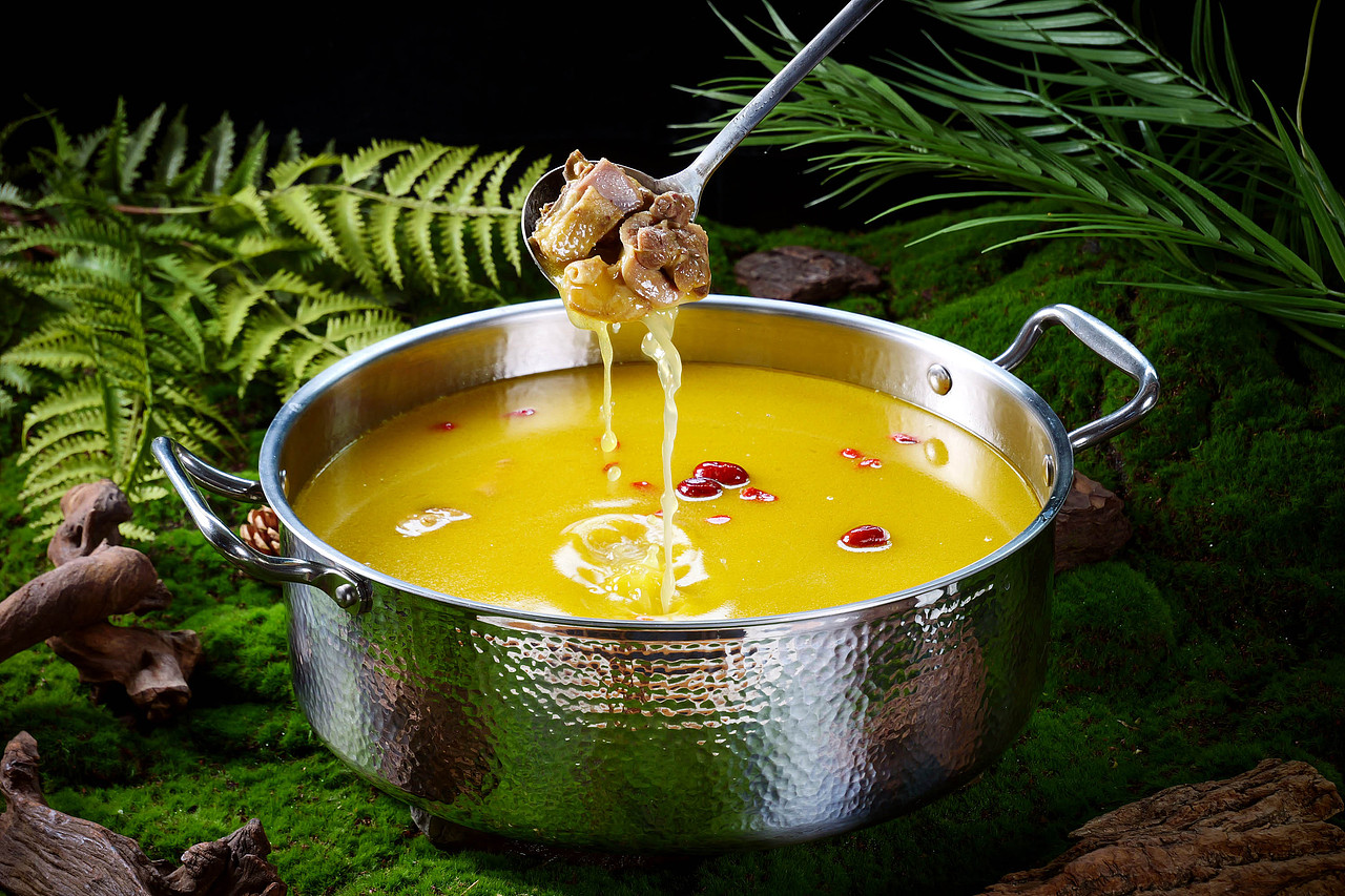 野生菌汤锅拍摄