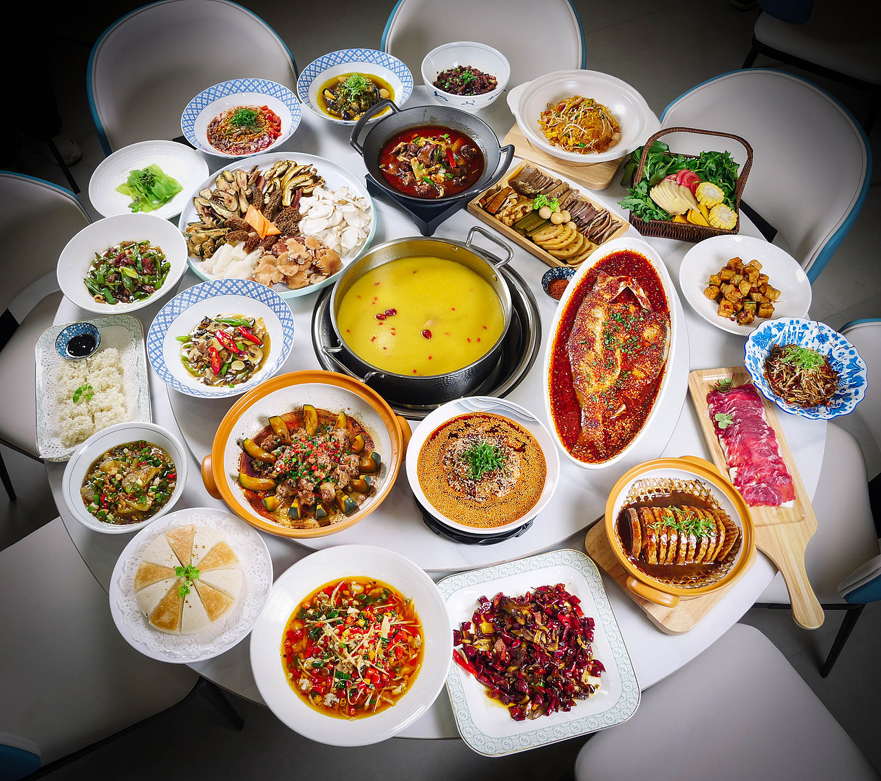 野生菌汤锅拍摄