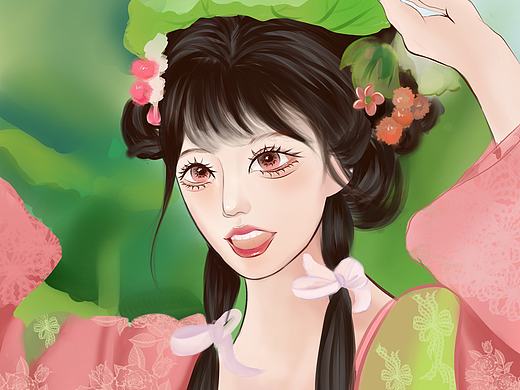 古风头像插画
