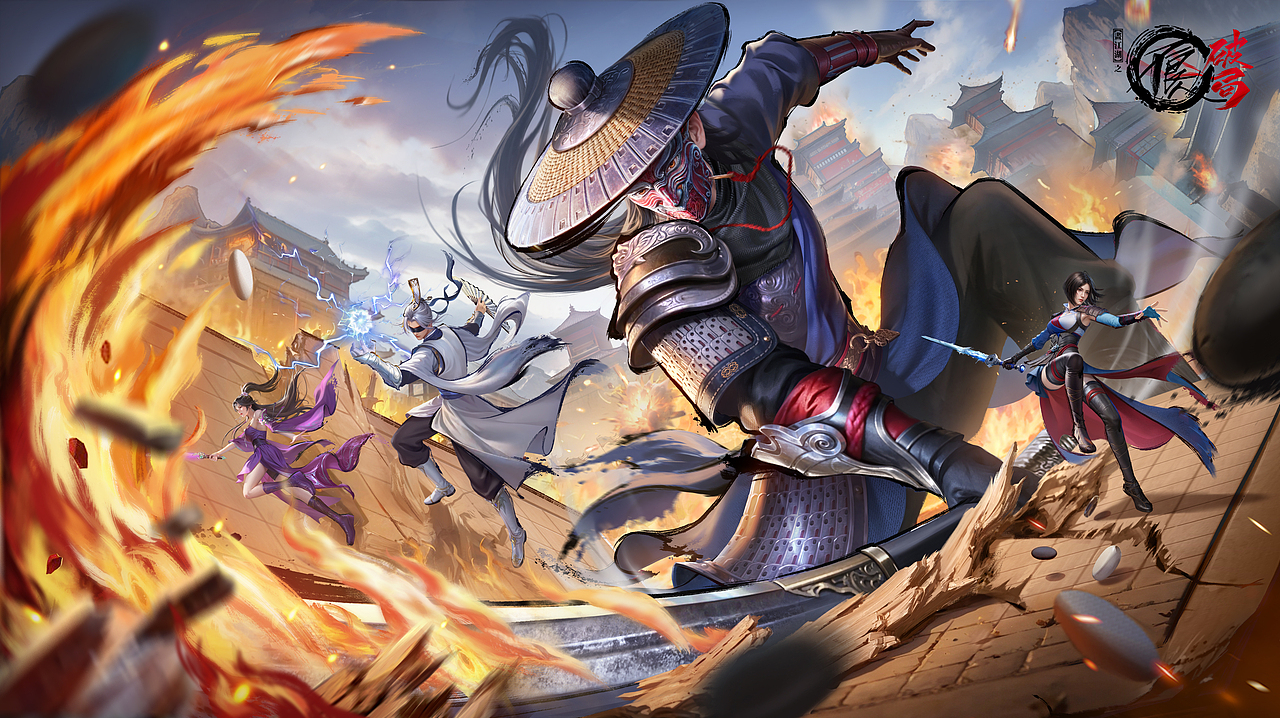 解禁一张不良人破局KV（图ZMzkyNTgxMTky） - 商业插画 - 站酷设计师B猫殿下原创素材 - 站酷ZCOOL