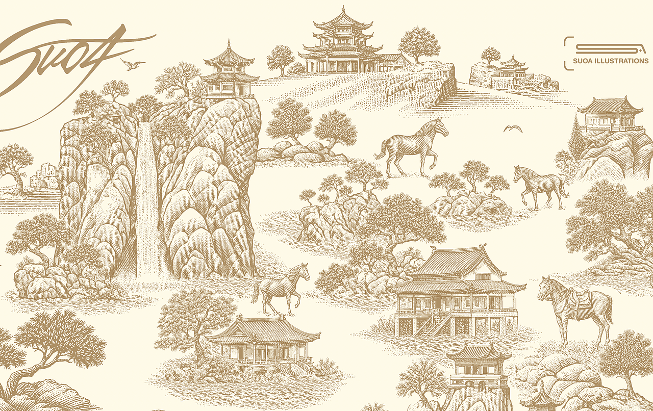 SUOA版画｜2025第W20-24周（图ZMzkyNTk1NjA4） - 商业插画 - 站酷设计师索阿原创素材 - 站酷ZCOOL