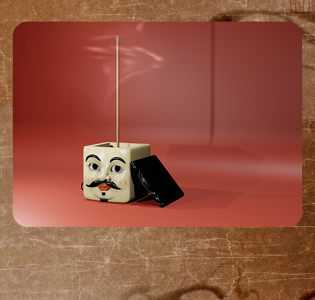 四大天王香插设计