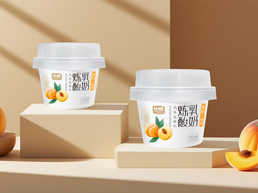 唐彩华业为长城乳业提供燕麦黄桃酸奶包装设计