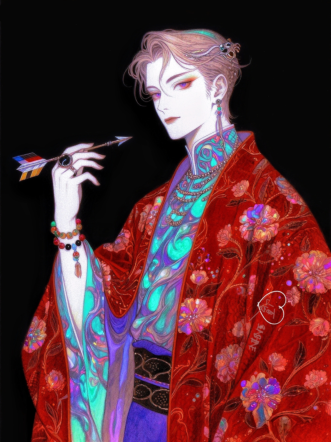 银鱼群游过瞳孔,带走最后的光斑