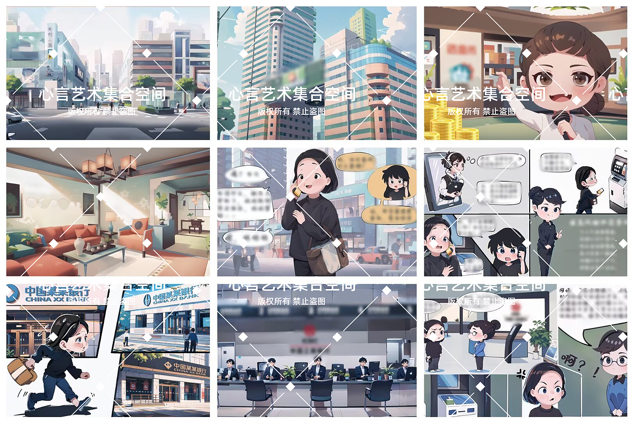银行插画（图ZMzkyNjE1NTI4） - 商业插画 - 站酷设计师艾米YXQ原创素材 - 站酷ZCOOL
