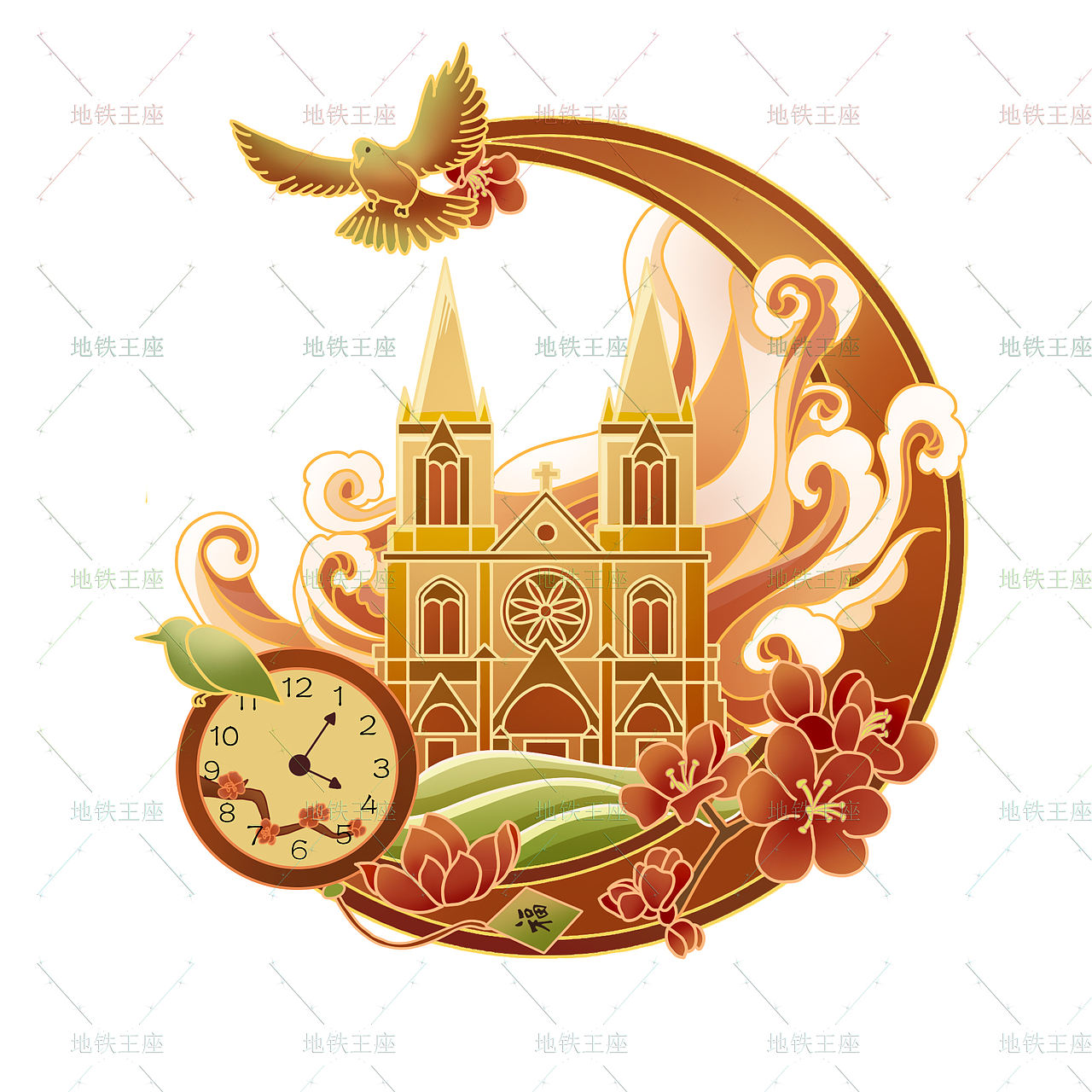 魅力广州四景冰箱贴（图ZMzkyNjIwNDU2） - 商业插画 - 站酷设计师地铁王座原创素材 - 站酷ZCOOL