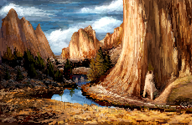 山（图ZMzkyNjI0MjA0） - 像素画 - 站酷设计师透明的蕾子原创素材 - 站酷ZCOOL