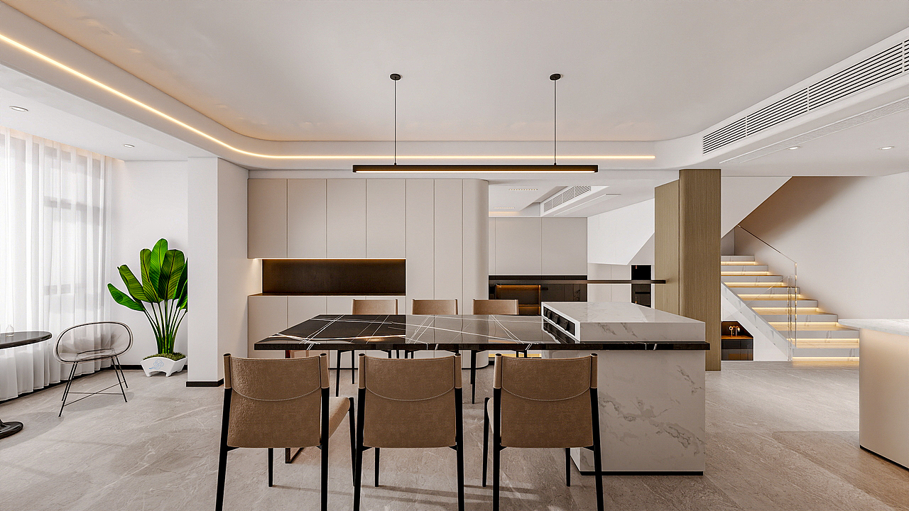 上海浅水湾花园(408平方现代简约别墅)