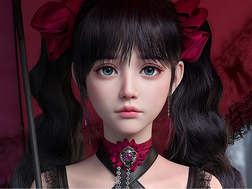 ZBrush-双马尾萝莉头发模型制作教程。zbrush雕刻教程