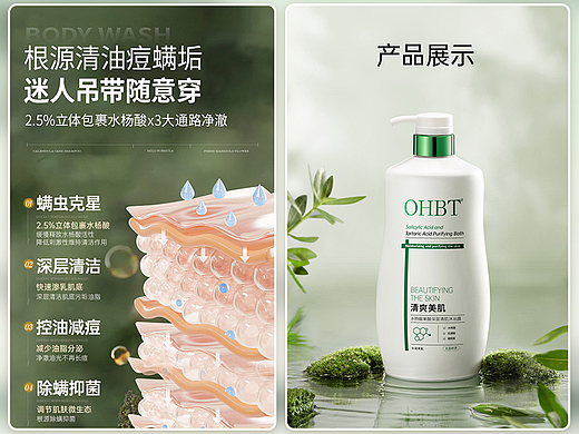 价值1万3千多的果酸清爽沐浴露详情页是怎么样的呢？