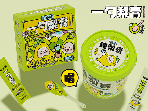 秋梨膏年轻化可爱IP包装设计