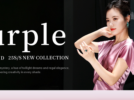 了昱服饰 服装推文   粉紫缎光