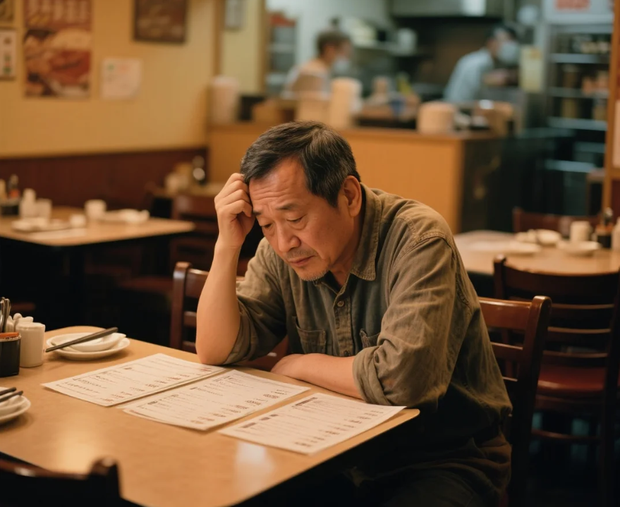 不知道怎么设计好菜单的老板-AI生成