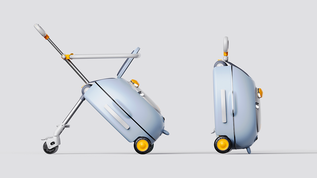 儿童多功能旅行箱 — 哈士奇设计