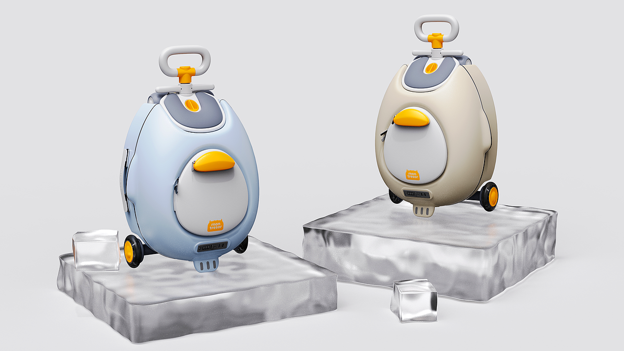 儿童多功能旅行箱 — 哈士奇设计