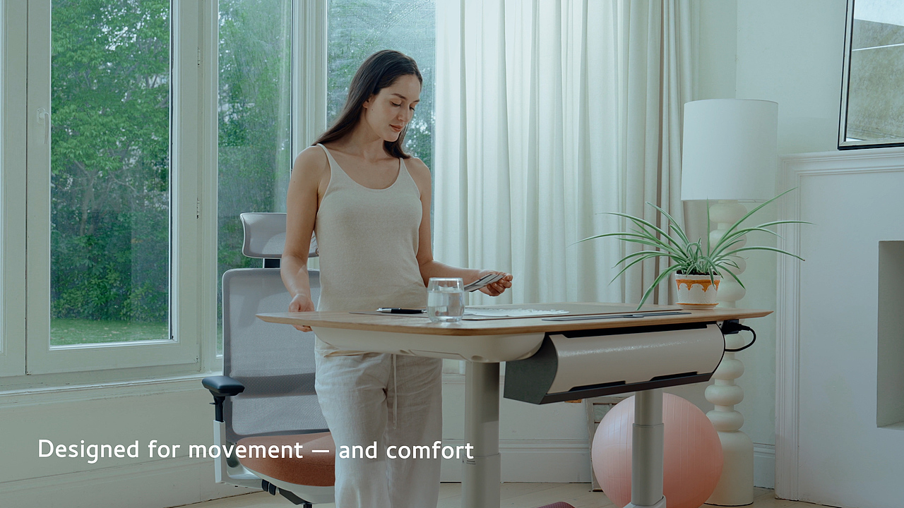 国内一线品牌升降桌学习桌椅拍摄正片