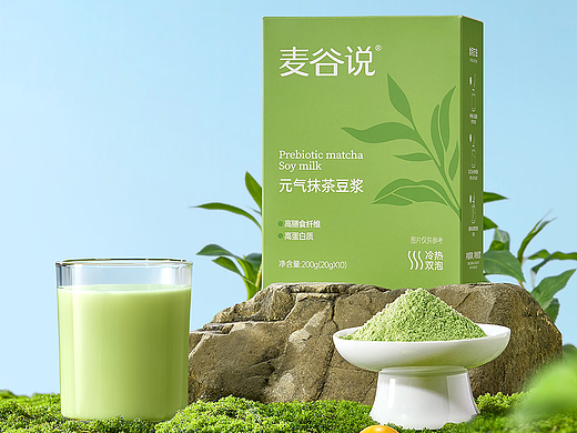 食品摄影丨麦谷说抹茶豆浆粉