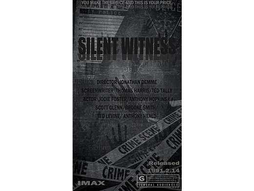 SILENT WITNESS电影宣传海报设计