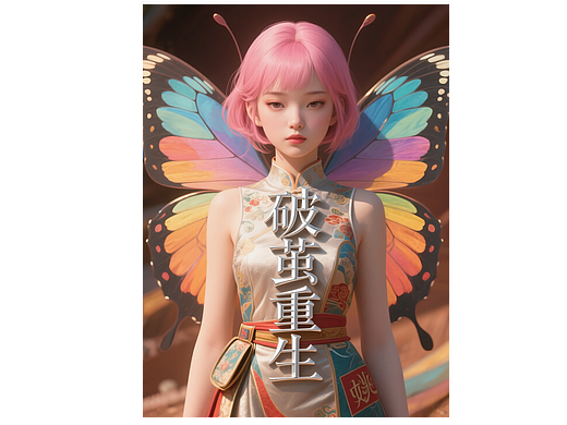 破茧重生插画风格海报图 /破茧重生创意插画 