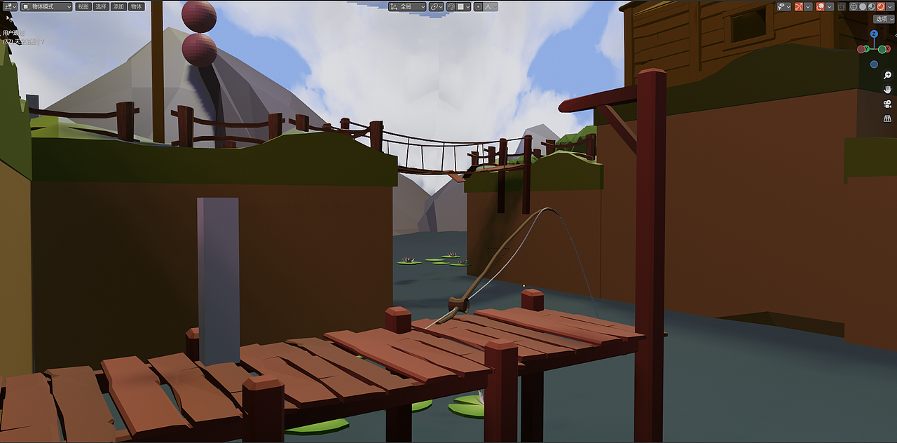 Lowpoly古风小世界