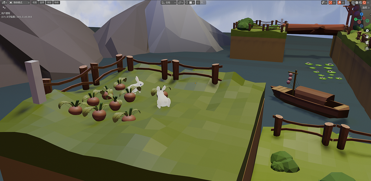 Lowpoly古风小世界