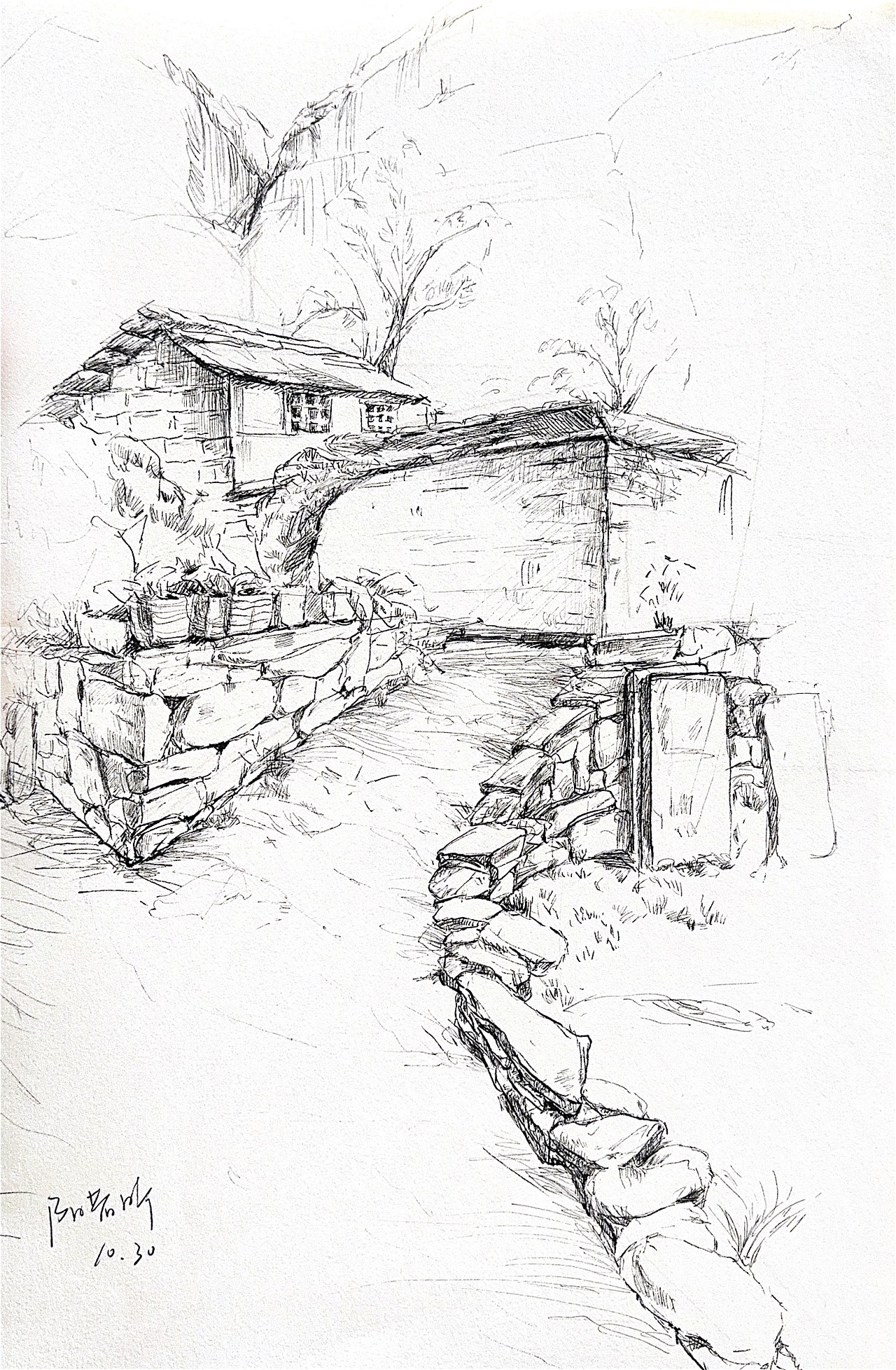 太行山写生速写