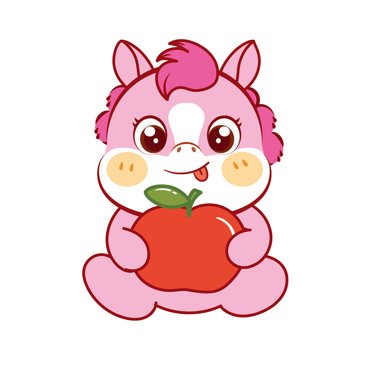 可爱的小马驹表情包IP形象插画设计（图ZMzkyNzM1MzAw） - 商业插画 - 站酷设计师阿茹生肖IP原创素材 - 站酷ZCOOL