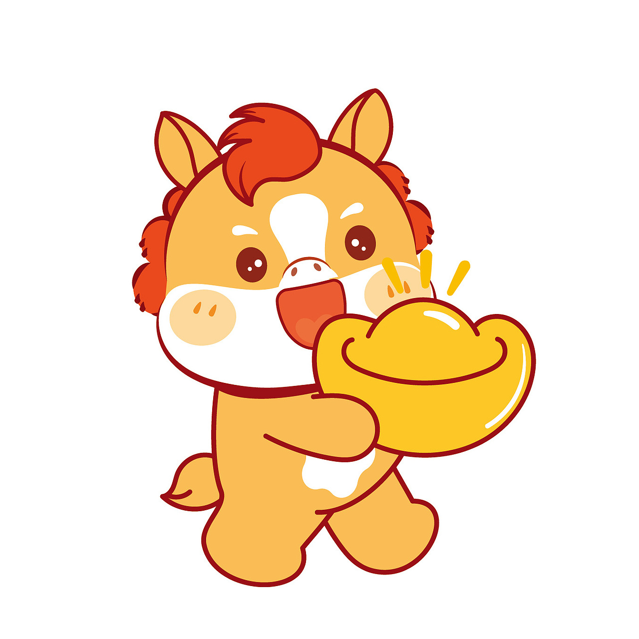 可爱的小马驹表情包IP形象插画设计（图ZMzkyNzM1Mjky） - 商业插画 - 站酷设计师阿茹生肖IP原创素材 - 站酷ZCOOL