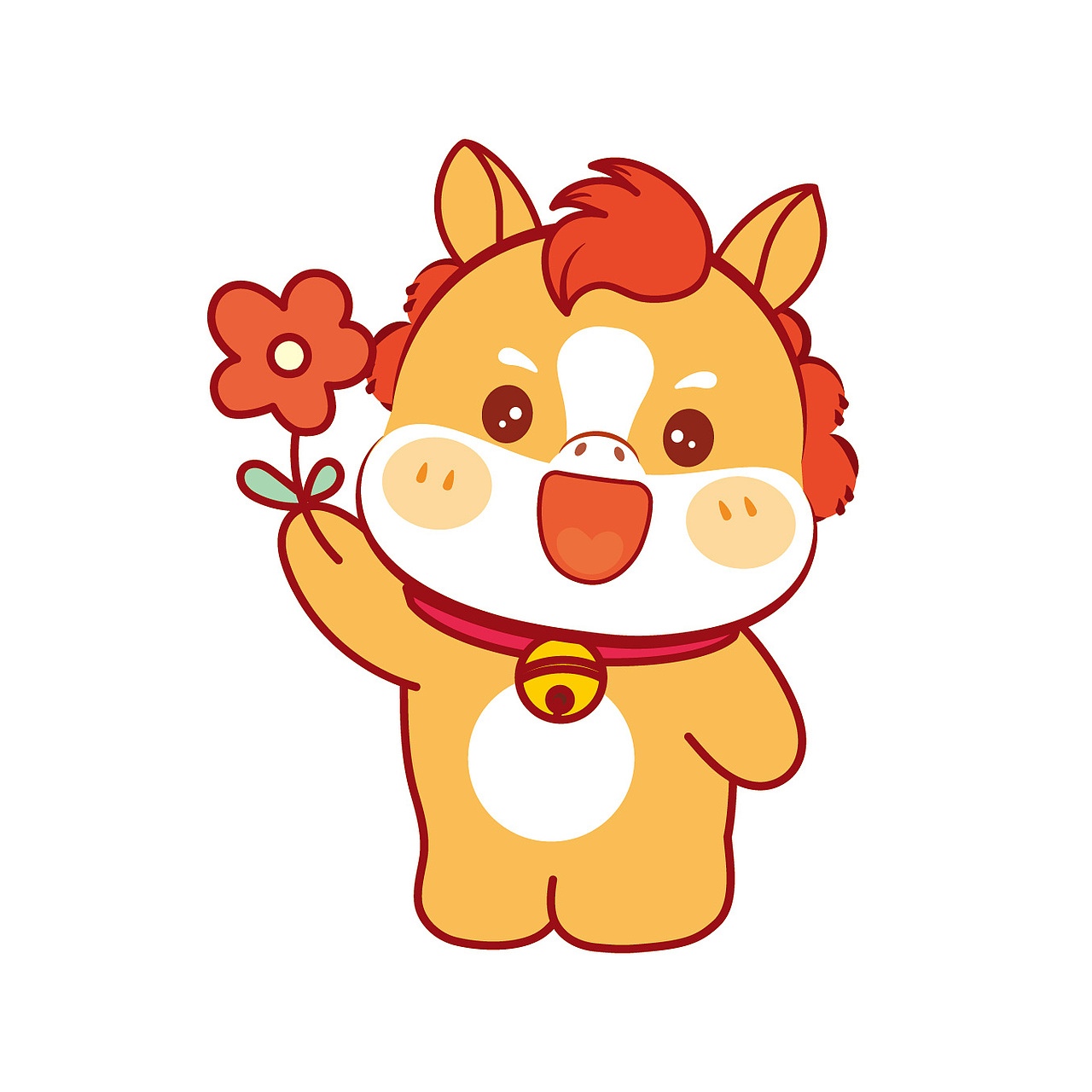 可爱的小马驹表情包IP形象插画设计（图ZMzkyNzM1MzY0） - 商业插画 - 站酷设计师阿茹生肖IP原创素材 - 站酷ZCOOL