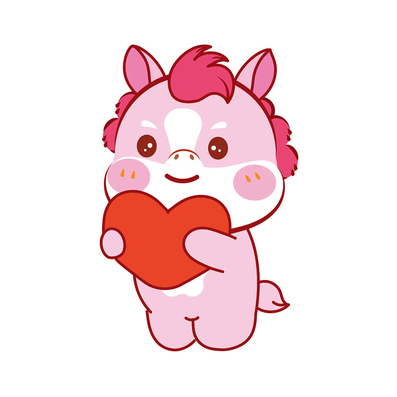 可爱的小马驹表情包IP形象插画设计（图ZMzkyNzM1MzMy） - 商业插画 - 站酷设计师阿茹生肖IP原创素材 - 站酷ZCOOL