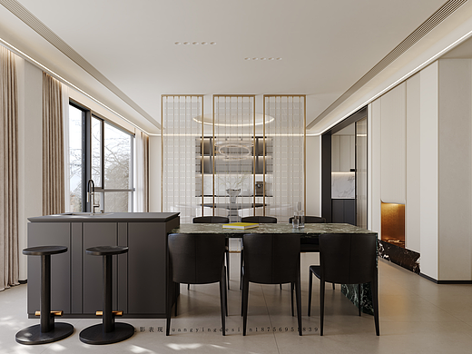 家装大平层效果图