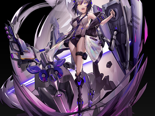 游戏机甲角色立绘原画