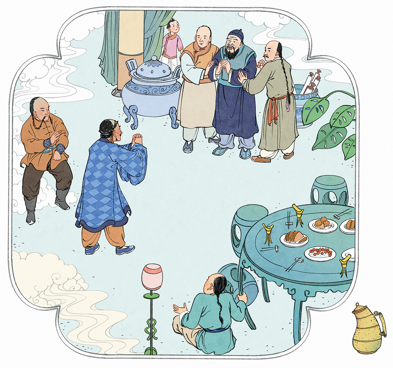 清朝戏法儿（图ZMzkyNzQ3MzE2） - 绘本 - 站酷设计师麦之浪文化原创素材 - 站酷ZCOOL