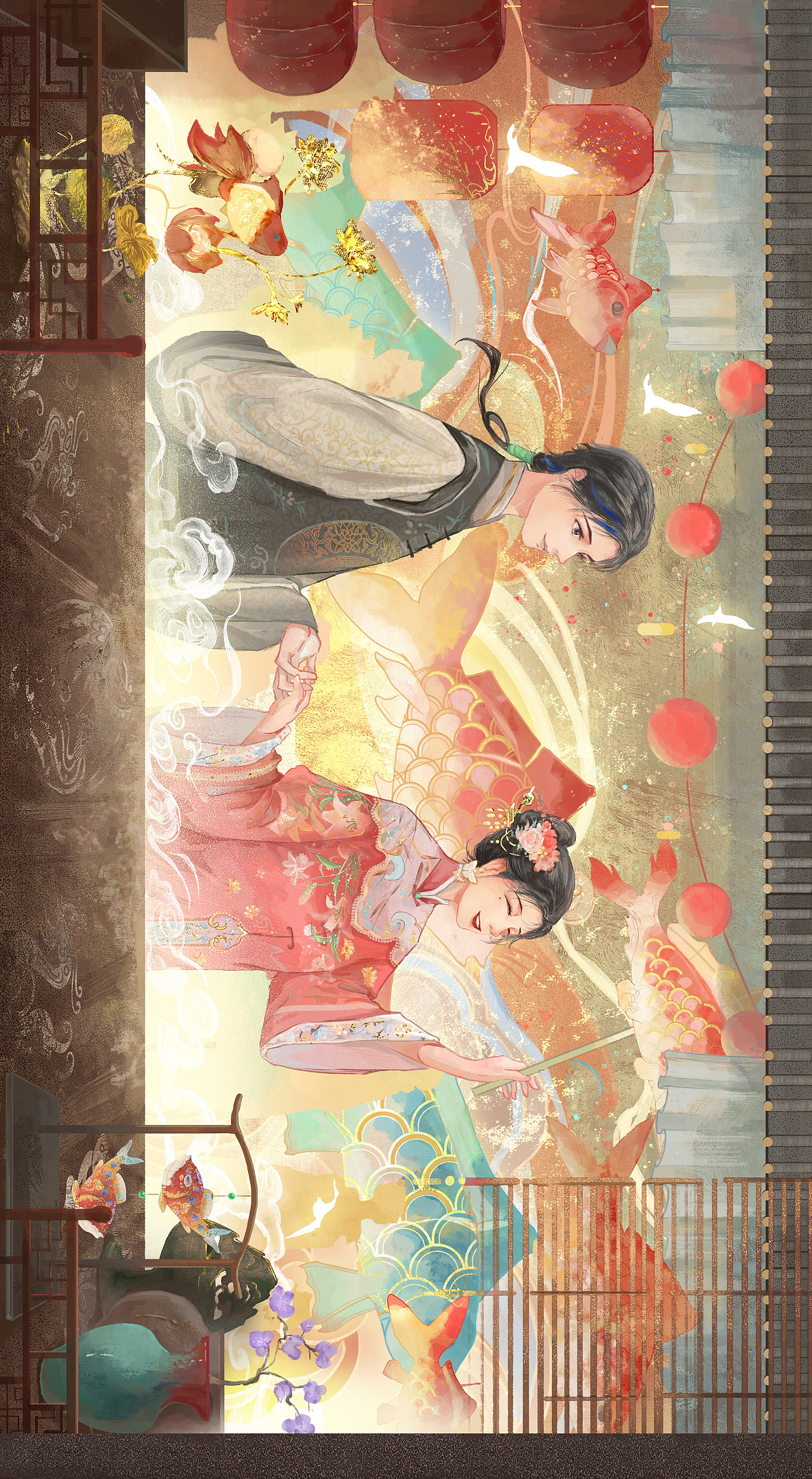 一夜鱼龙舞（图ZMzkyNzYyNTA0） - 商业插画 - 站酷设计师言小浪原创素材 - 站酷ZCOOL