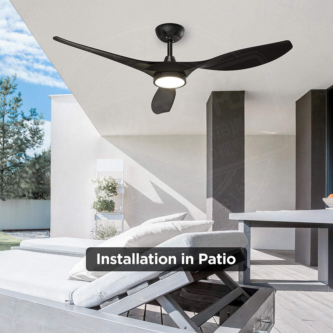 跨境电商亚马逊风扇灯建模渲染主副图设计