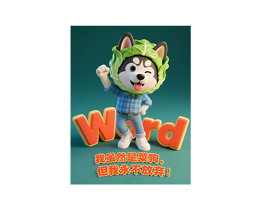 菜狗IP形象设计/菜狗拟人化IP形象/ 创意插画图