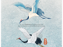 原创插画｜晴空一鹤排云上，便引诗情到碧霄。