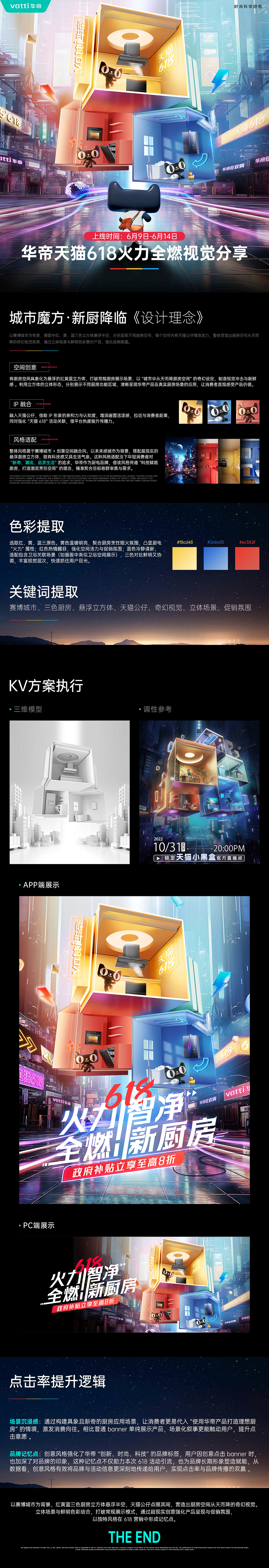 华帝天猫618火力全燃视觉分享