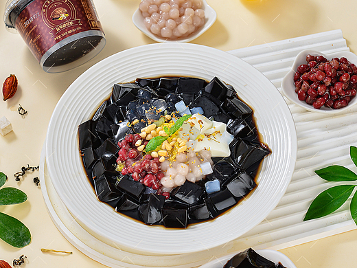 即食龟苓膏产品中药拍摄|电商美食摄影|×郑州密斯杨