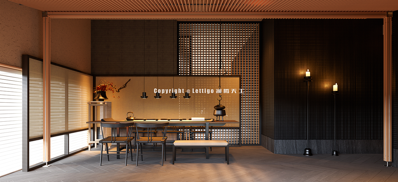 禅意私人会所｜茶室｜包间————原木、暖调氛围拉满（图ZMzkyODA2NDg4） - 商业空间设计 - 站酷设计师澜腾设计原创素材 - 站酷ZCOOL