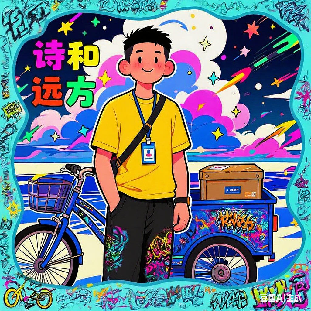 以潮为冀，奔赴诗和远方（图ZMzkyODA5NzMy） - 新锐潮流插画 - 站酷设计师Z132804436原创素材 - 站酷ZCOOL