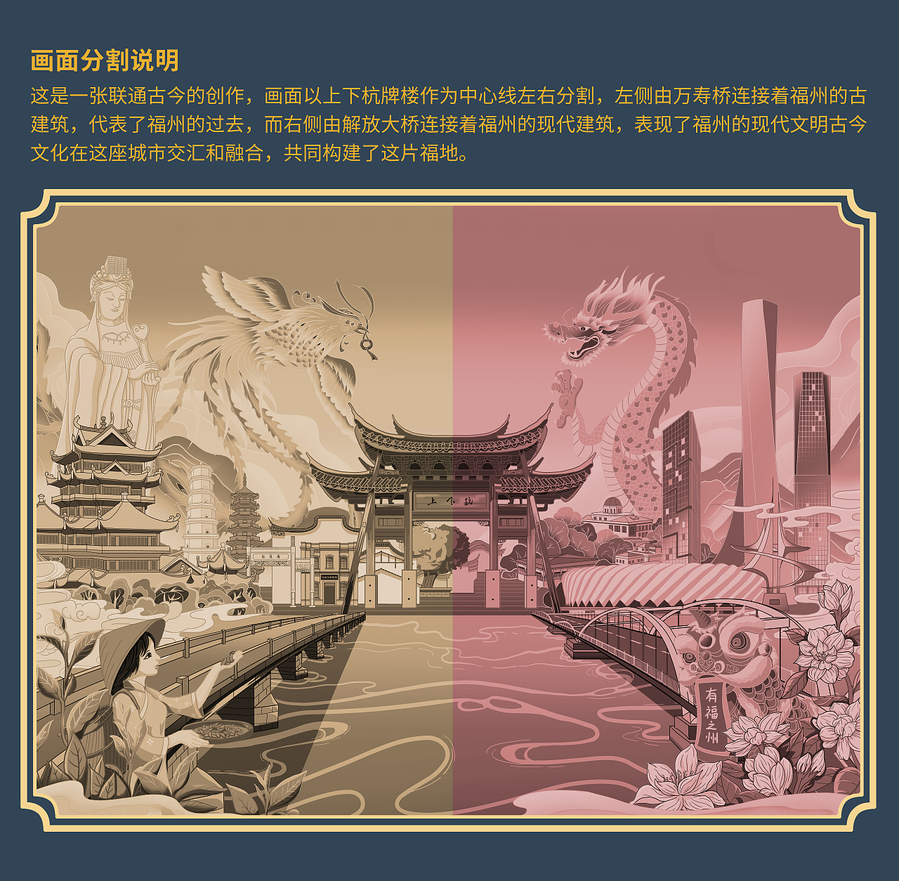 有福之州 |“福”远流长（图ZMzkyODE1MjIw） - 商业插画 - 站酷设计师泓宇视界原创素材 - 站酷ZCOOL