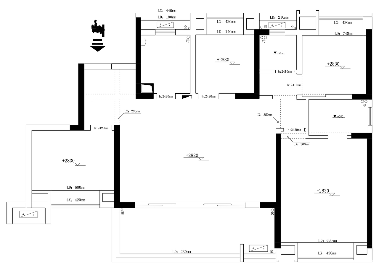 ⏩ 原 始 结 构 户 型 图