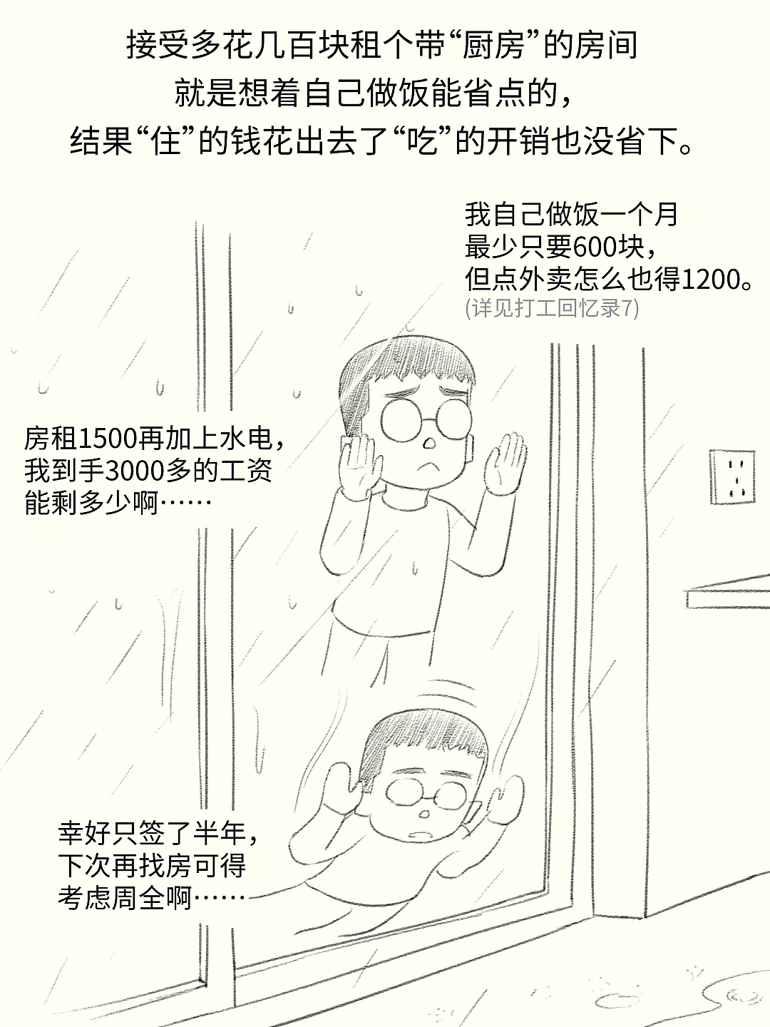 打工人租房做饭有多难？（图ZMzkyODQ0MjA0） - 短篇/格漫 - 站酷设计师乌木的漫画日记原创素材 - 站酷ZCOOL