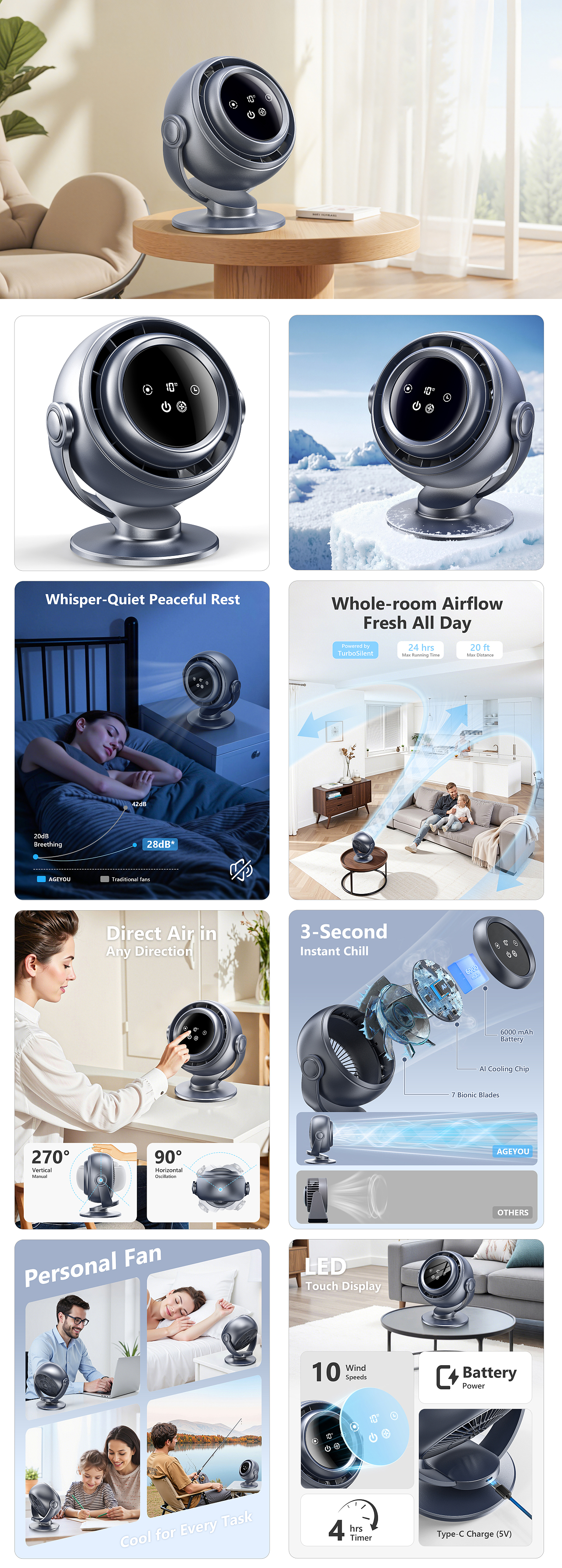 Amazon亚马逊设计桌面风扇