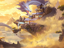 玄幻中国风场景气氛图设计-《环龙阁》